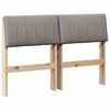 vidaXL Mīkstināts gultas galvgalis Pelēkbrūna 120 cm