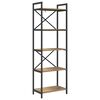 vidaXL Grāmatu plaukts 5 līmeņi 56 x 34 x 171 cm Inženierijas koks