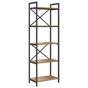 vidaXL Grāmatu plaukts 5 līmeņi 56 x 34 x 171 cm Inženierijas koks