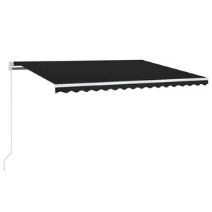vidaXL izvelkama markīze, antracītpelēka, 400x350 cm, manuāla