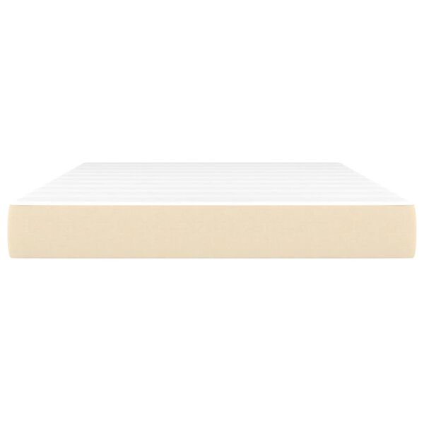 vidaXL kabatu atsperu matracis, krēmkrāsas, 140x200x20 cm, audums