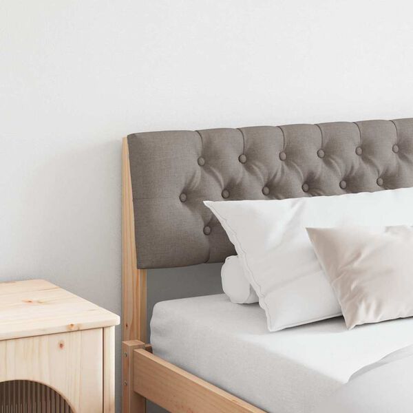 vidaXL Mīkstināts gultas galvgalis Pelēkbrūna 200 cm