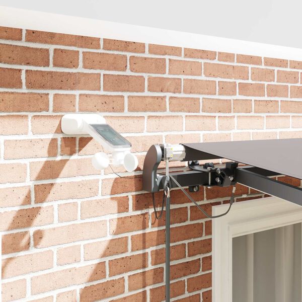 vidaXL Izvelkams jumtiņ&scaron; ar Gai&scaron;i pelēka 300 x 250 cm audums