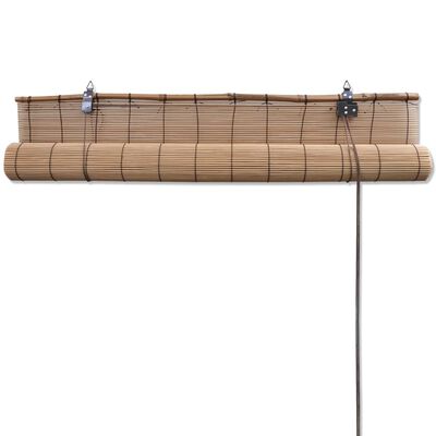 vidaXL ruļļu žalūzija, 100x220 cm, brūns bambuss