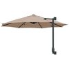 vidaXL Dārza parasols Pelēkbrūna 248 x 248 x 148 cm