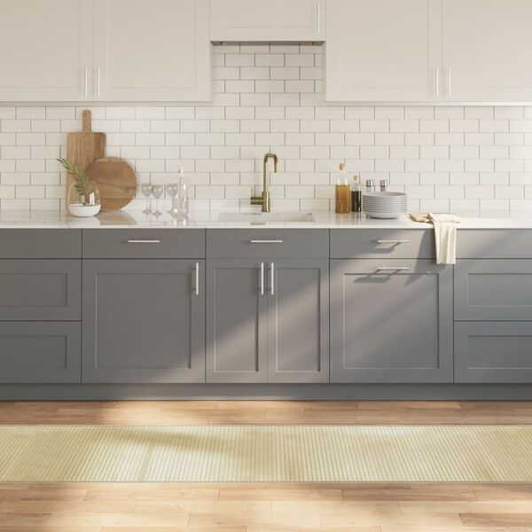 vidaXL paklājs, taisnstūra forma, dabīga krāsa, 60x400 cm, bambuss