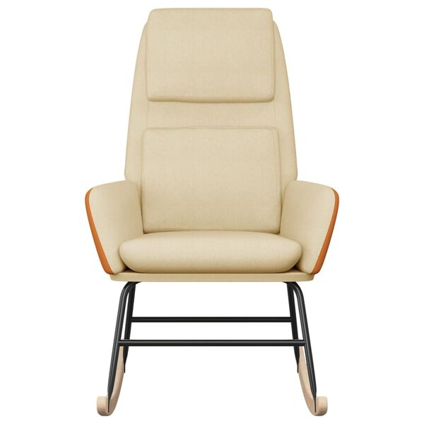 vidaXL &scaron;ūpuļkrēsls, krēmkrāsas audums