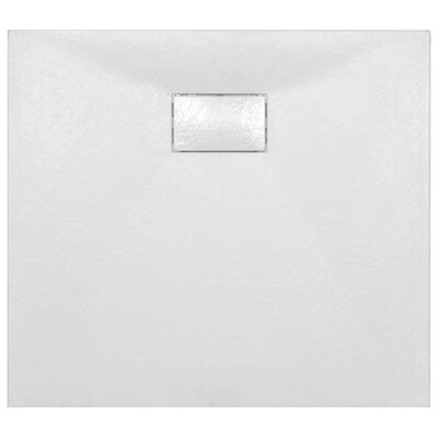 vidaXL dušas pamatne, 90x80 cm, SMC, balta