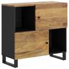 vidaXL kumode ar 2 durvīm, 80x33x75 cm, mango masīvkoks
