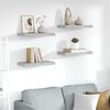 vidaXL sienas plaukti, 4 gab., betona pelēki, 50x23x3,8 cm, MDF