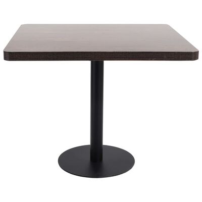 vidaXL bistro galds, tumši brūns, 80x80 cm, MDF