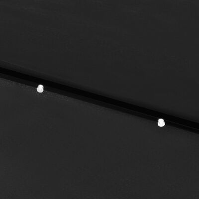 vidaXL saulessargs ar LED un tērauda kātu, 2x3 m, melns
