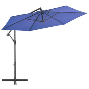 vidaXL saulessargs ar alumīnija kātu, 300 cm, zils