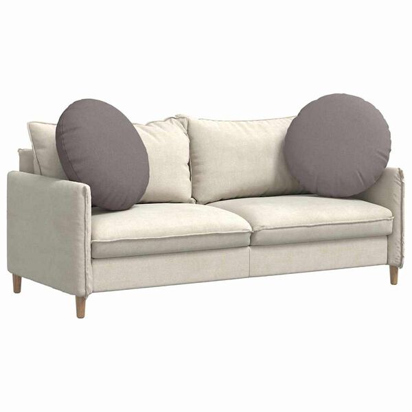 vidaXL Sēdvietas spilventiņi 2 pcs Pelēkbrūna &Oslash;80 x 29 cm audums