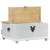 vidaXL storage box ar plauktu Balts 90 x 78 x 45 cm Ciets priedes koks