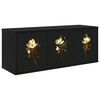 vidaXL Sienā montējams TV skapis BREMEN 102 x 33 x 40 cm Melns ozols