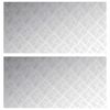 vidaXL Trepju paklājs Taisnstūra 2 pcs Sudraba 100 x 50 cm Alumīnijs