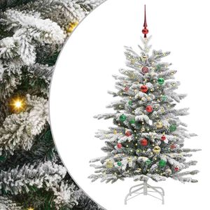 vidaXL Mākslīgā Saliekamā Ziemassvētku Egle Balts 150 cm PE un PVC