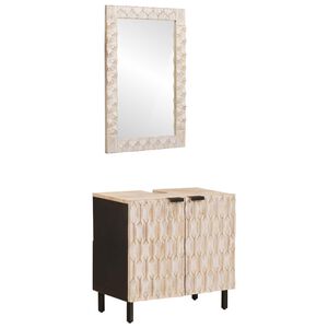 vidaXL Vannas istabu komplekti ar uzglabā&scaron;anu Baltā mazgā&scaron;ana apdare