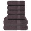 vidaXL 6-daļīgs dvieļu komplekts FROGN, antracīta krāsā, 360 g/m&sup2;