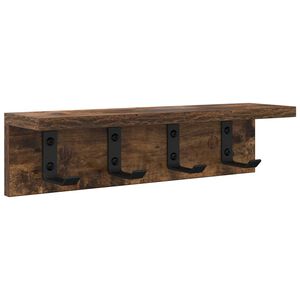 vidaXL Sienas pakaramais Pie sienas Dūmaka ozols 40 x 10,5 x 10,5 cm