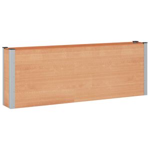 vidaXL Augstā puķu kaste Brūna 200 x 30 x 72 cm WPC un alumīnijs
