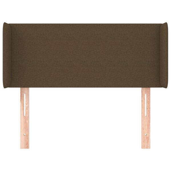 vidaXL galvgalis ar malām, 103x16x78/88 cm, tum&scaron;i brūns audums