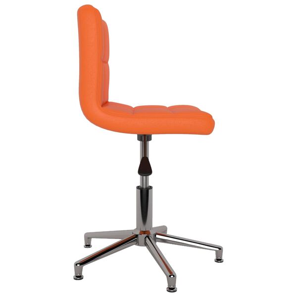 3087641 vidaXL Swivel Dining Chairs 4 pcs Orange Faux Leather (334412&times;2)