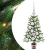 vidaXL Ziemassvētku eglīte su 150 LED ar statīvu Zaļa 65 cm PE