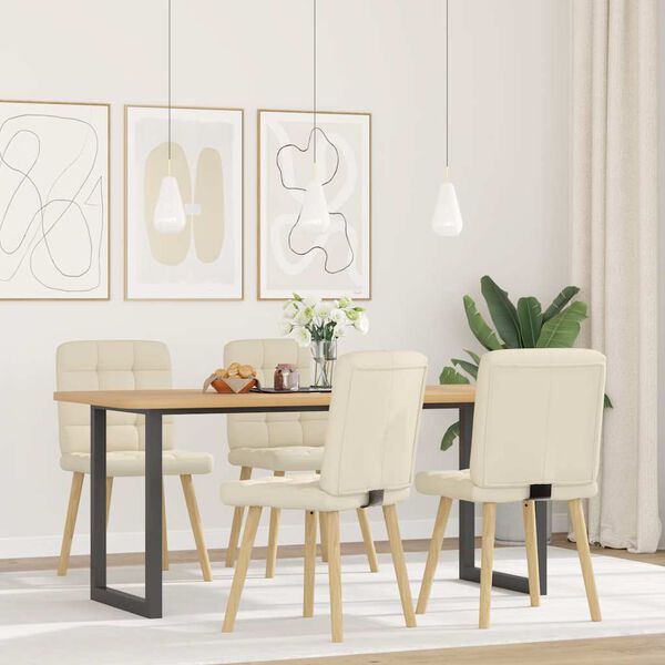 vidaXL virtuves krēsli, 4 gab., lins