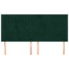 vidaXL galvgalis, tum&scaron;i zaļ&scaron;, 160x5x118/128 cm, samts