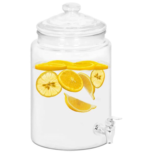vidaXL dzērienu dispensers, 5800 ml, stikls