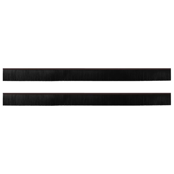 vidaXL Pa&scaron;līpojo&scaron;as durvju birstes 2 pcs Brūna 100 cm