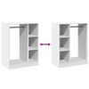 vidaXL skapis, balts, 77x48x102 cm, inženierijas koks