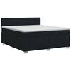 vidaXL Kontinentālā gulta ar matraci Melns 180 x 200 cm Audums