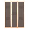 vidaXL 3-paneļu istabas aizslietnis, 120x170x4 cm, brūns audums