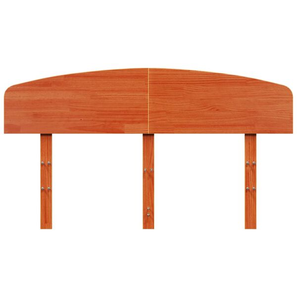 vidaXL galvgalis, vaska brūns, 160 cm, priedes masīvkoks