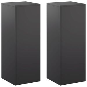 vidaXL Augu statīvs 2 pcs Melns 30 x 30 x 80 cm Tērauds