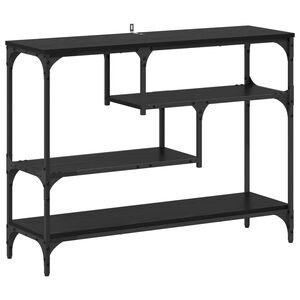 vidaXL Konsoles galds Melns ozolkoks 100 x 30 x 75 cm