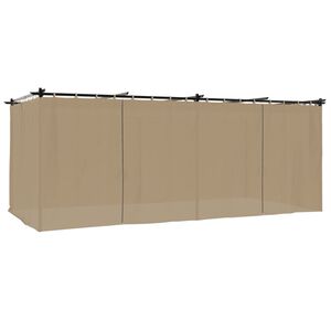 vidaXL dārza nojume ar aizkariem, 6x3 m, tērauds