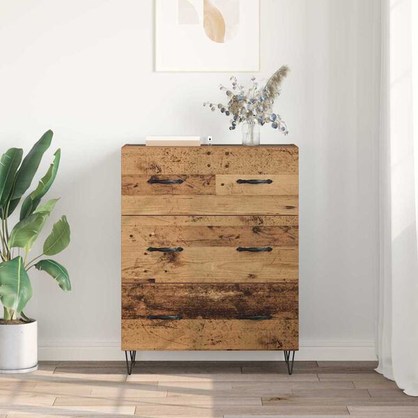 vidaXL Puse Vecs koks 69,5 x 34 x 90 cm Inženierija koks un dzelzs