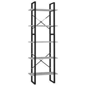 vidaXL 5-līmeņu grāmatu plaukts, 60x30x175 cm, inženierijas koks