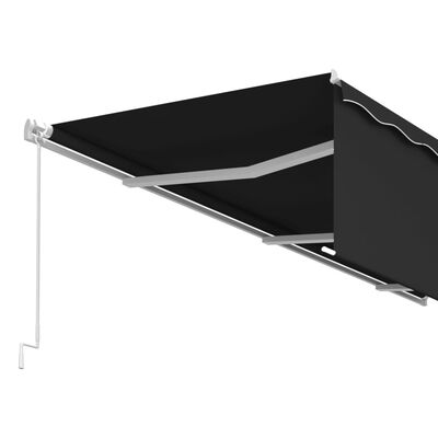 vidaXL izvelkama markīze ar žalūziju, 6x3 m, manuāla, antracītpelēka