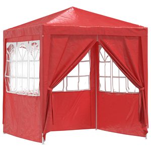 vidaXL Balles telts 200 x 200 x 240 cm Sarkana PE un Tērauds