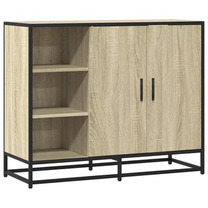 vidaXL kumode, ozolkoka krāsa, 92x35x76 cm, inženierijas koks