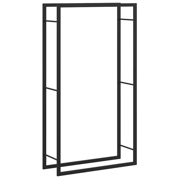 vidaXL malkas statīvs, matēti melns, 80x28x154 cm, tērauds