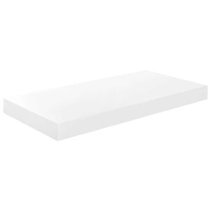vidaXL sienas plaukts, spīdīgi balts, 50x23,5x3,8 cm, MDF