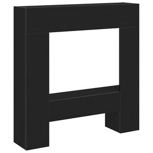 vidaXL Kamīna apkaime Black Oak 81x18x82 cm Engineered Wood