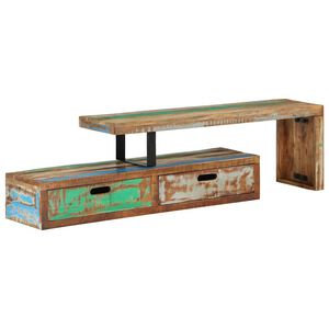 vidaXL TV statīvs (118-200) x 30 x 40 cm, pārstrādāts masīvkoks