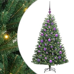 vidaXL Mākslīgā Saliekamā Ziemassvētku Egle Zaļa 120 cm PVC un metāls